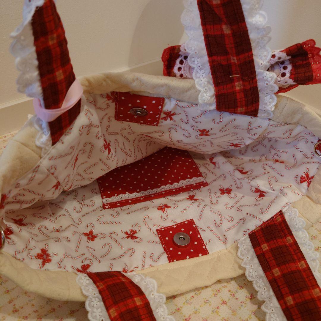 ご予約完成　メリーボンボンクリスマス　大きめバッグ