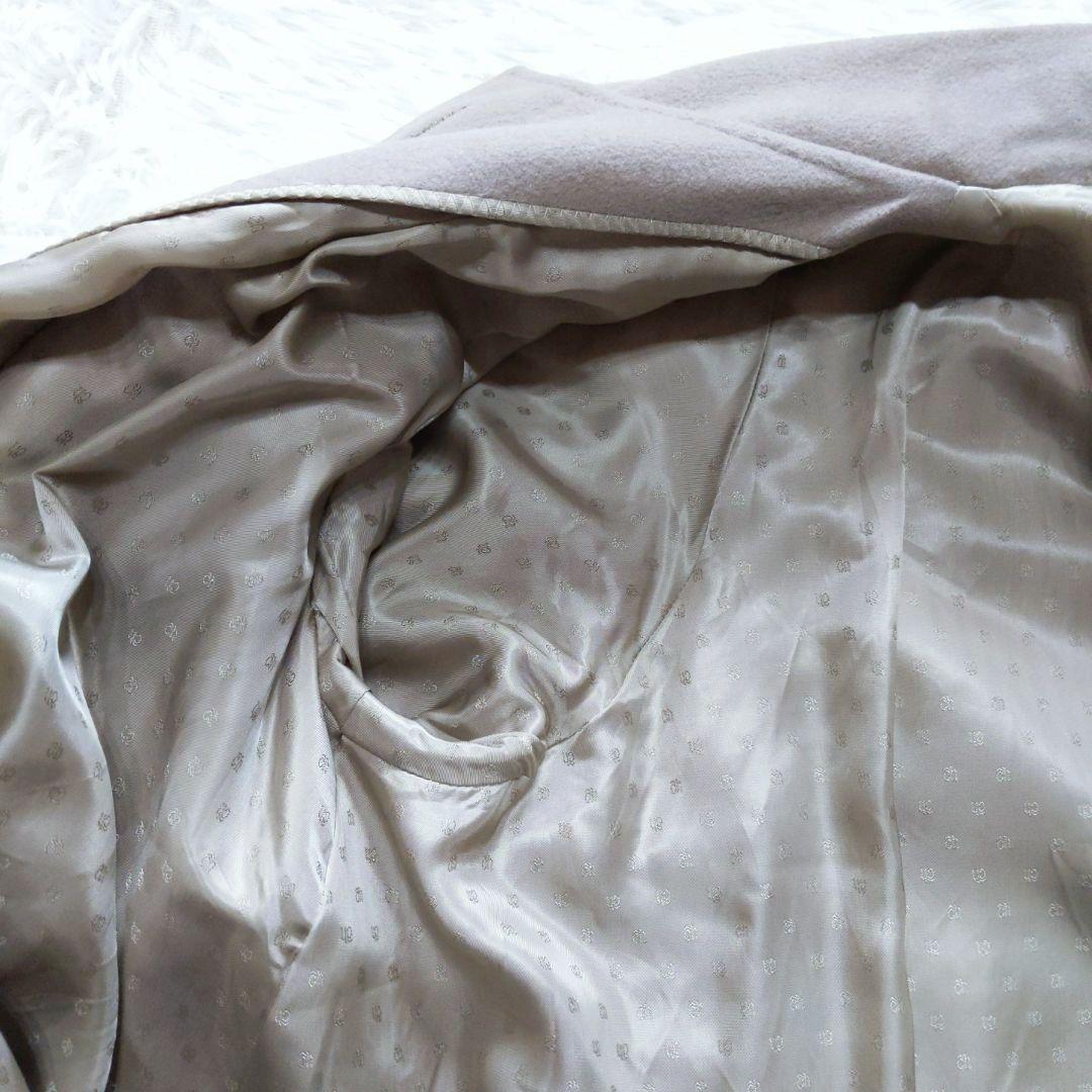 美品 PARIENNE カシミヤコート ウール フォックスファー ベージュ