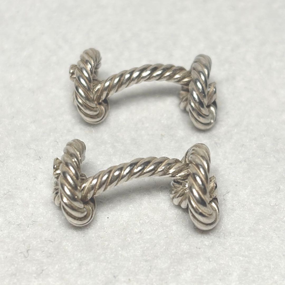 HERMES★エルメス カフリンクス カフス ロープモチーフ シルバー ギフト