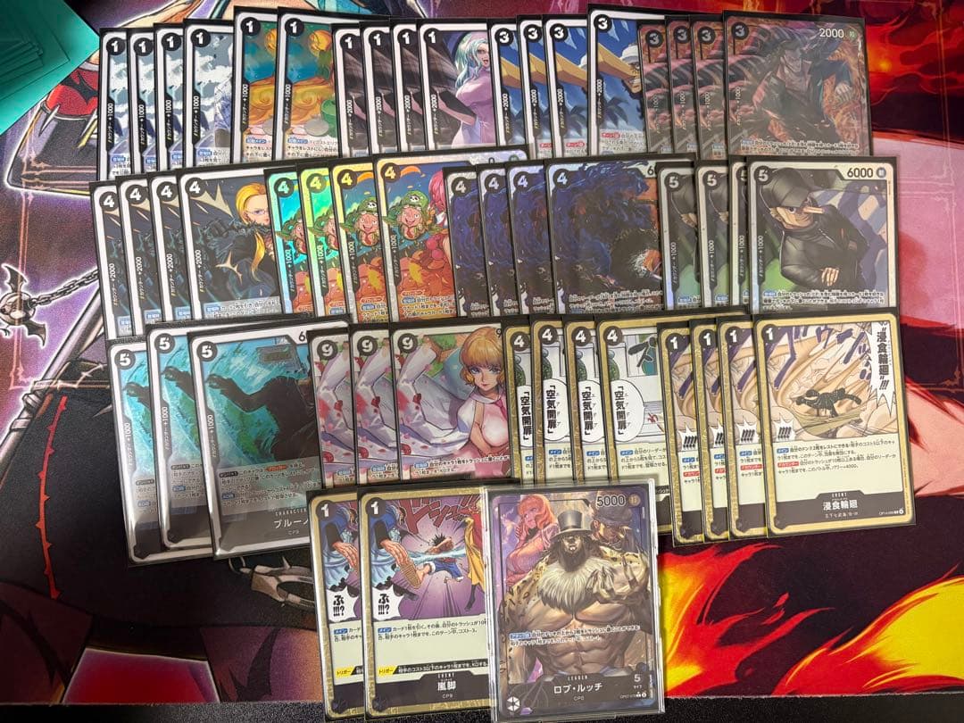 ワンピースカード　黒ルッチデッキ　リーダーパラレル付き