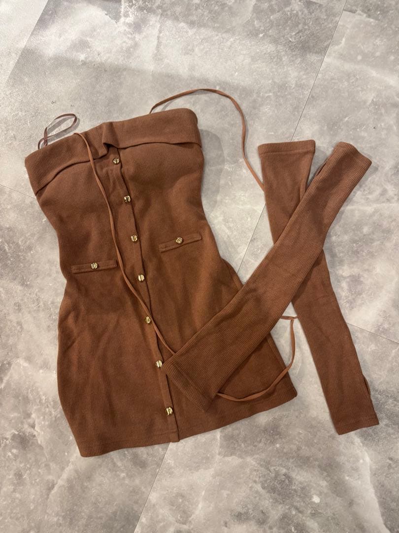 ROBE de FLEURS Glossy ブラウンドレス S