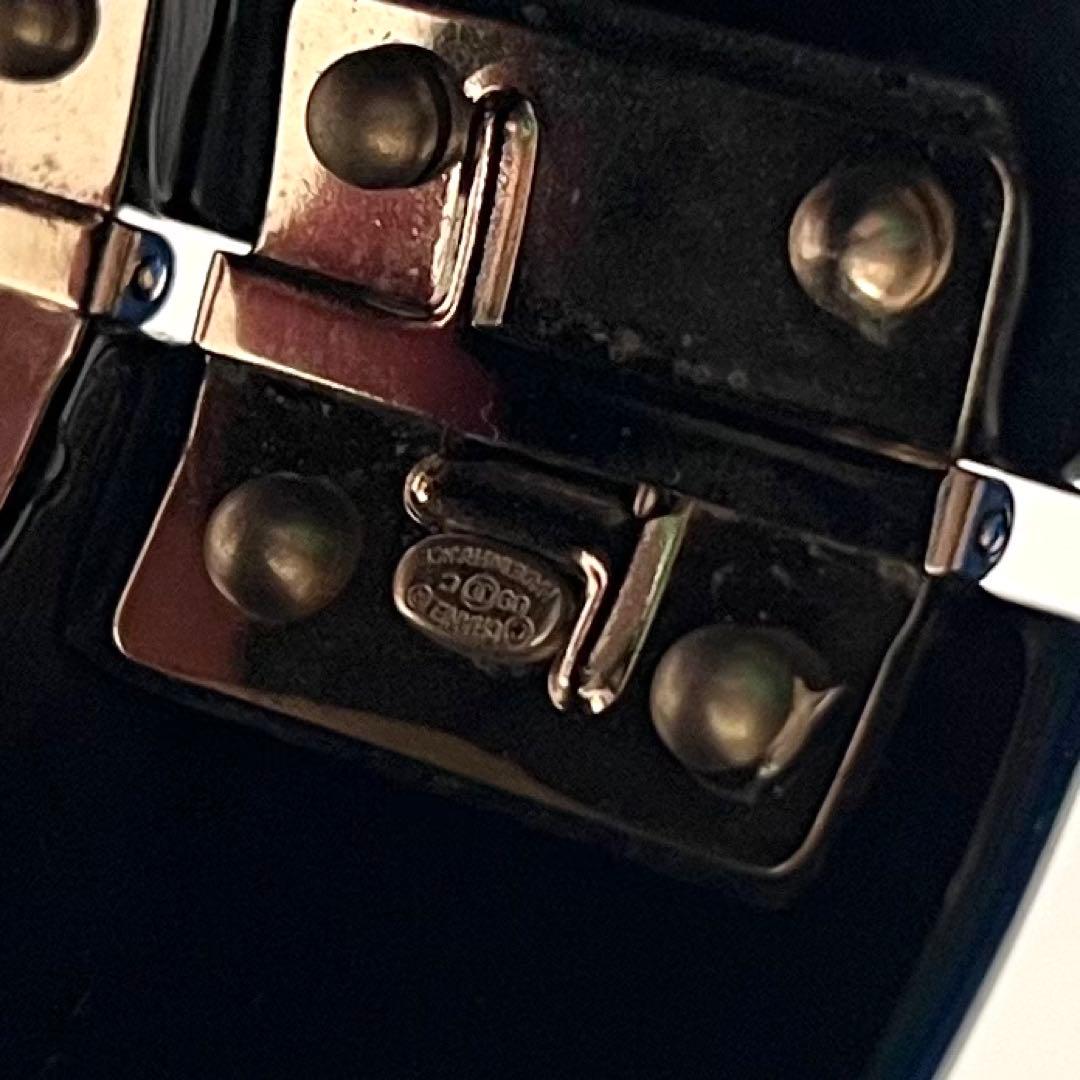 シャネル ココマーク ラインストーン バングル ブレスレット 黒 マグネット式