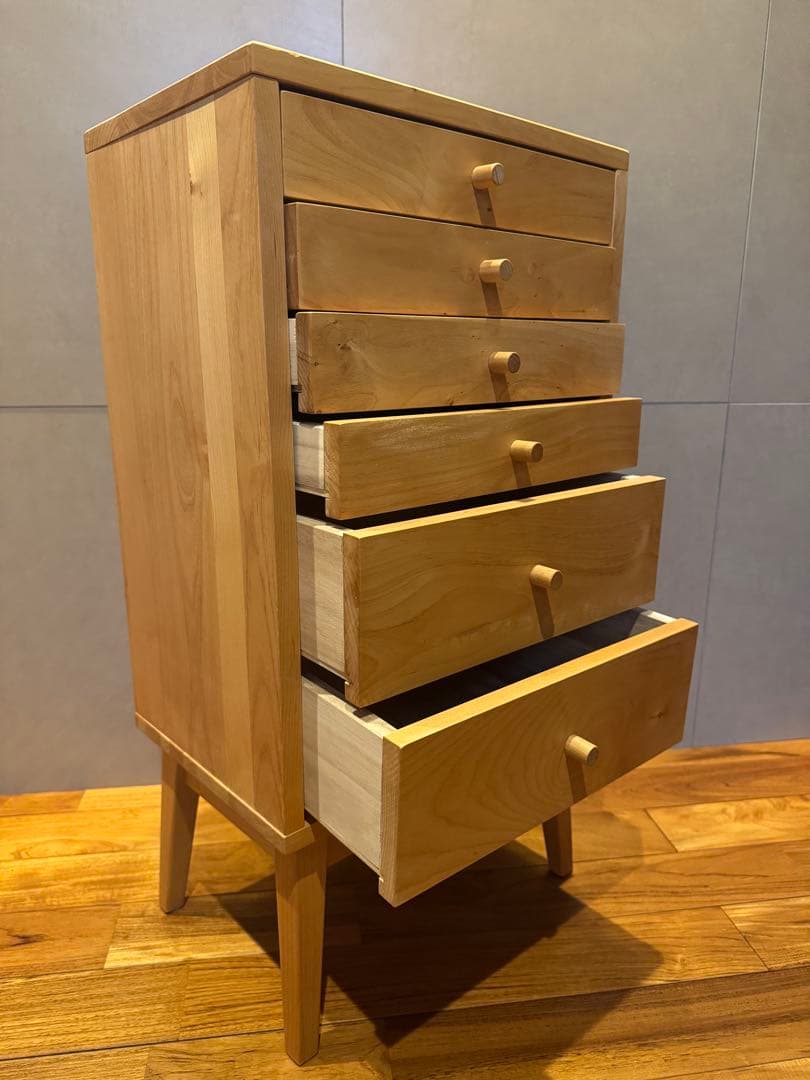 【新品同様_美品】アルダー材 天然木 自然素材チェスト