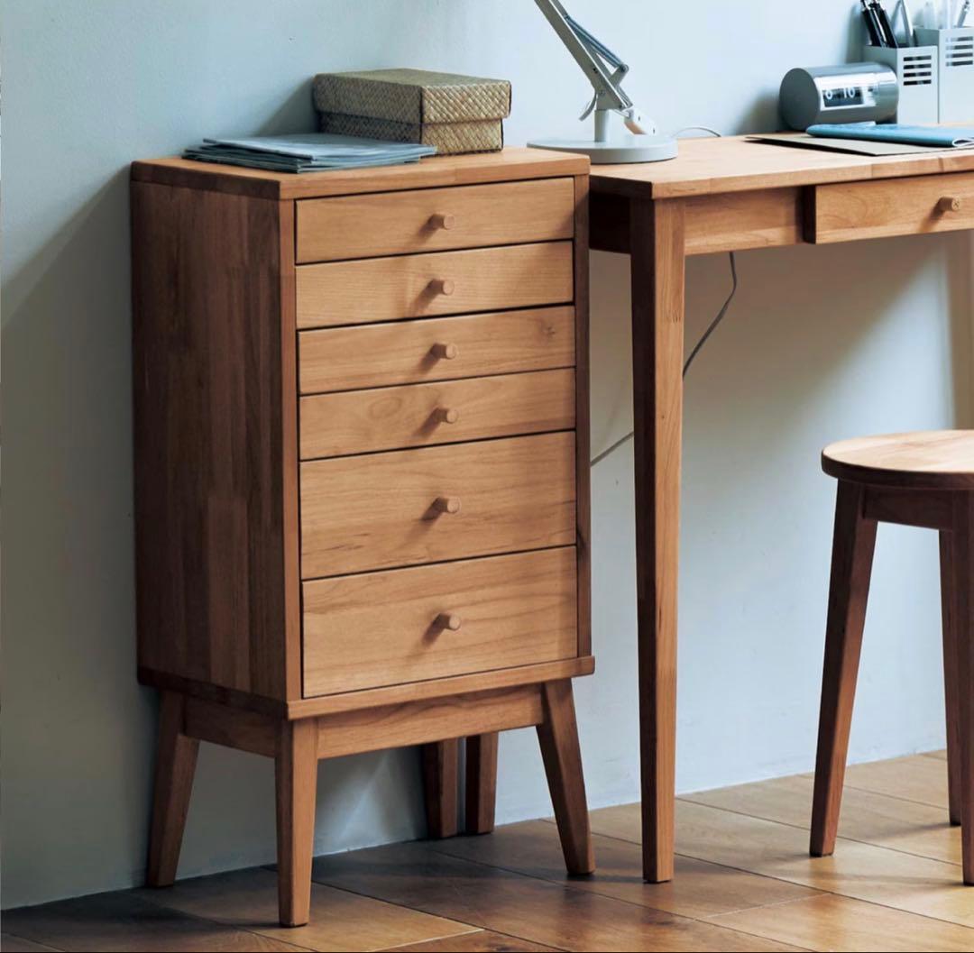 【新品同様_美品】アルダー材 天然木 自然素材チェスト