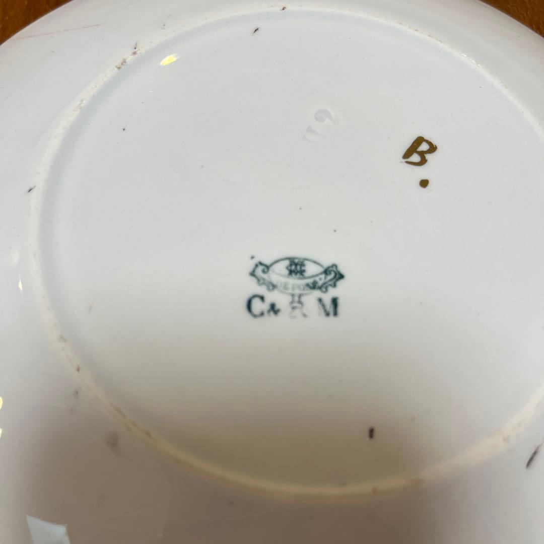 フランスアンティーク クレイユモントローmugetプレート