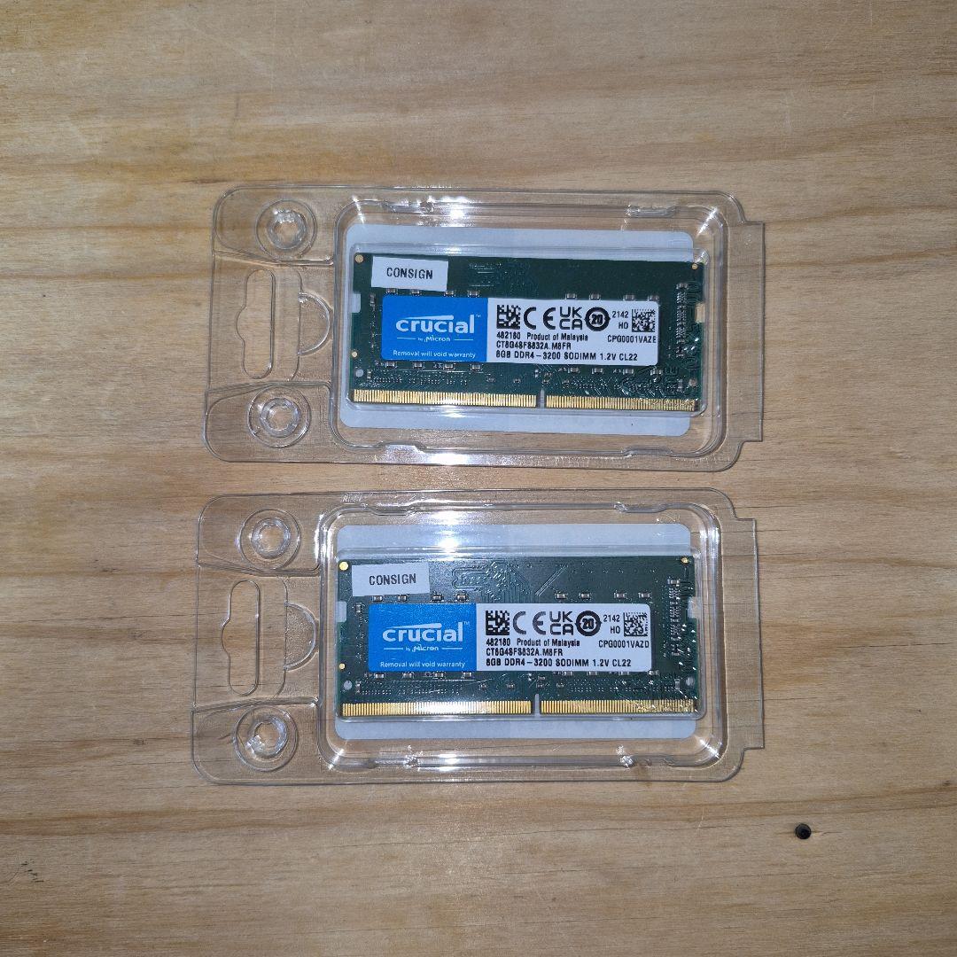 Crucial DDR4 3200MHz SO-DIMM 8GB×2 16GB