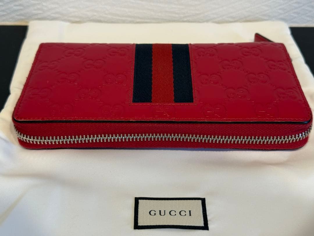 【GUCCI グッチ】エナメルラウンドファスナー 長財布