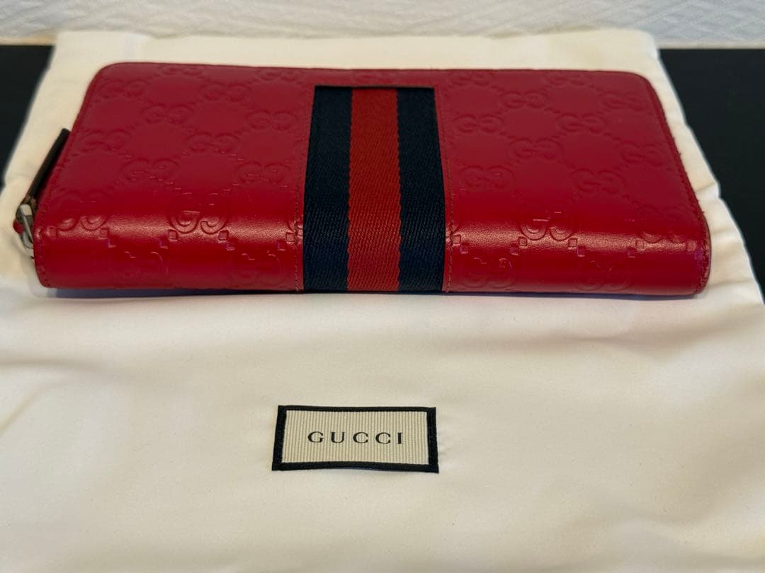 【GUCCI グッチ】エナメルラウンドファスナー 長財布
