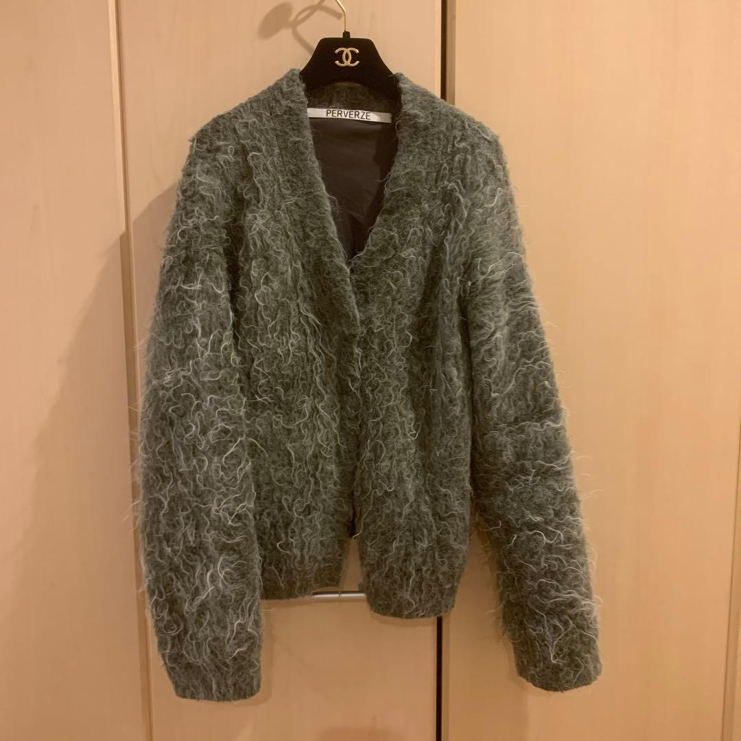 PERVERZE 厚手カーディガンジャケット　モスグリーン　完売品