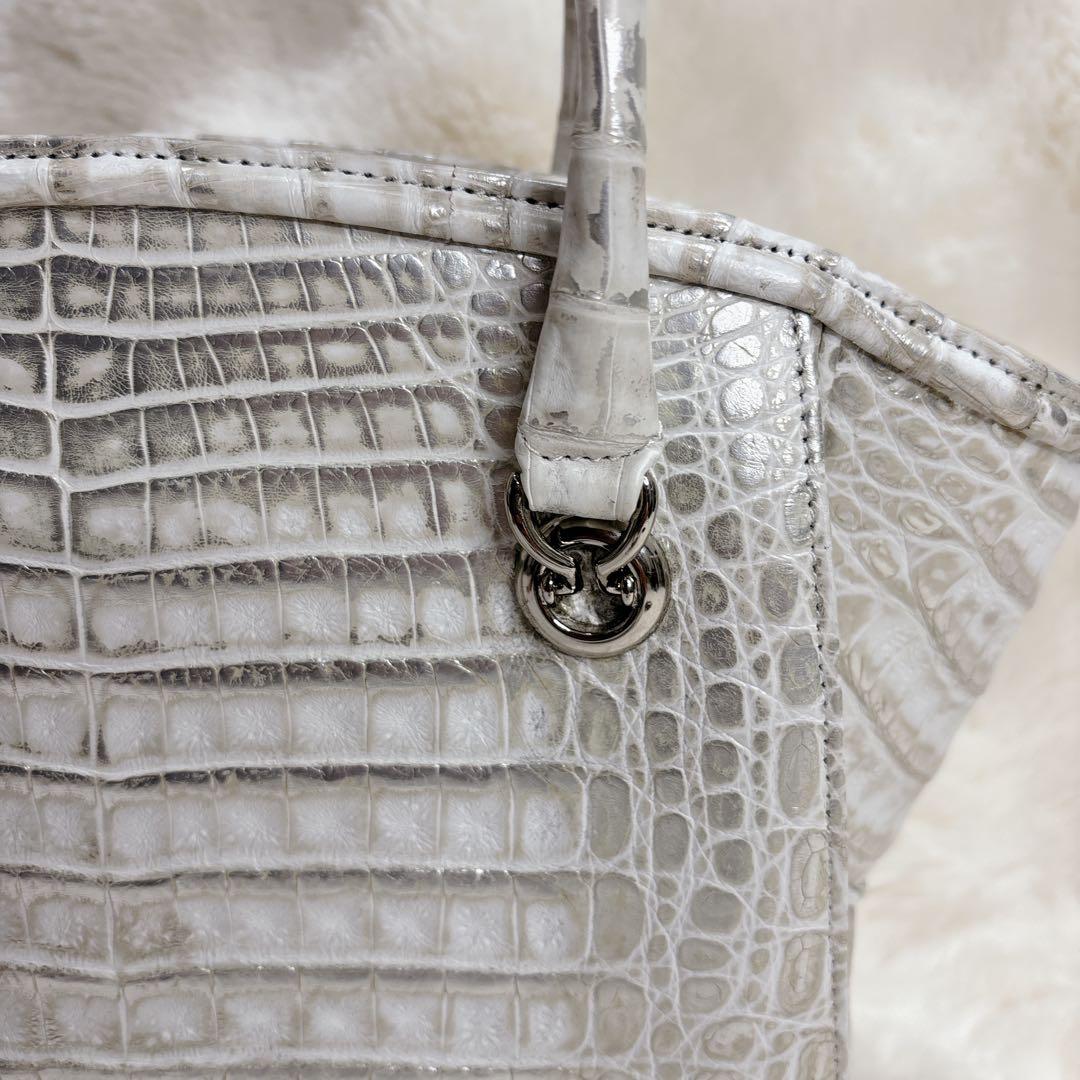 【未使用品】BABILLAS クロコダイル ハンドバッグ　高級レザー　JRA認定