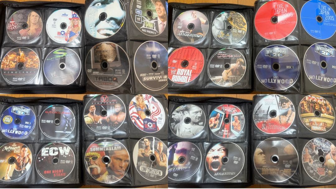 WWE DVD 305枚 ⚠️パッケージ無し、北米版DVDあり要注意