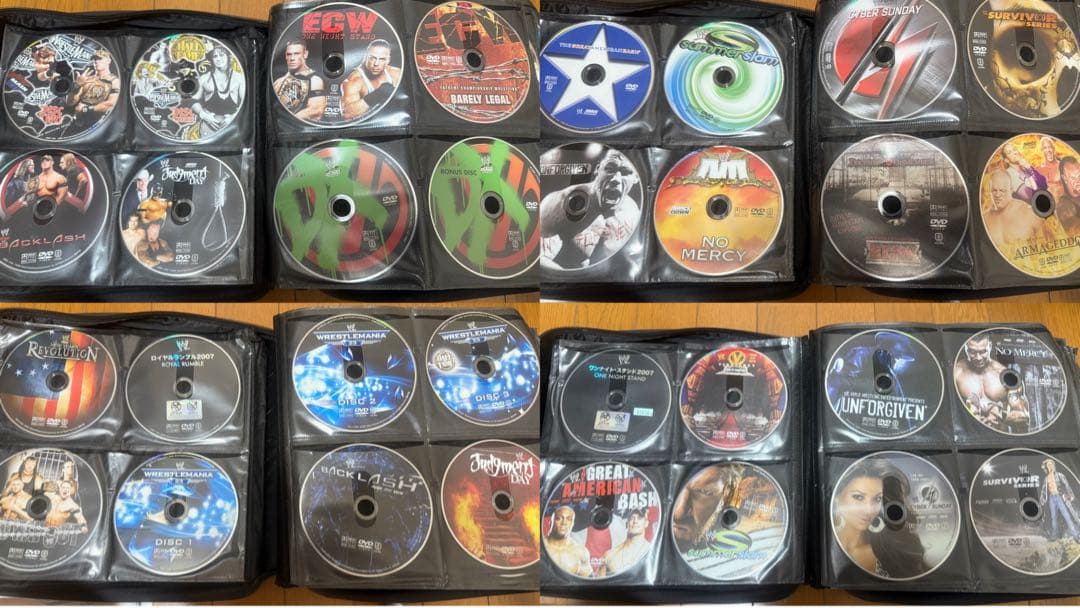 WWE DVD 305枚 ⚠️パッケージ無し、北米版DVDあり要注意