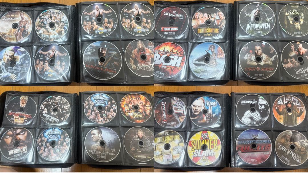WWE DVD 305枚 ⚠️パッケージ無し、北米版DVDあり要注意