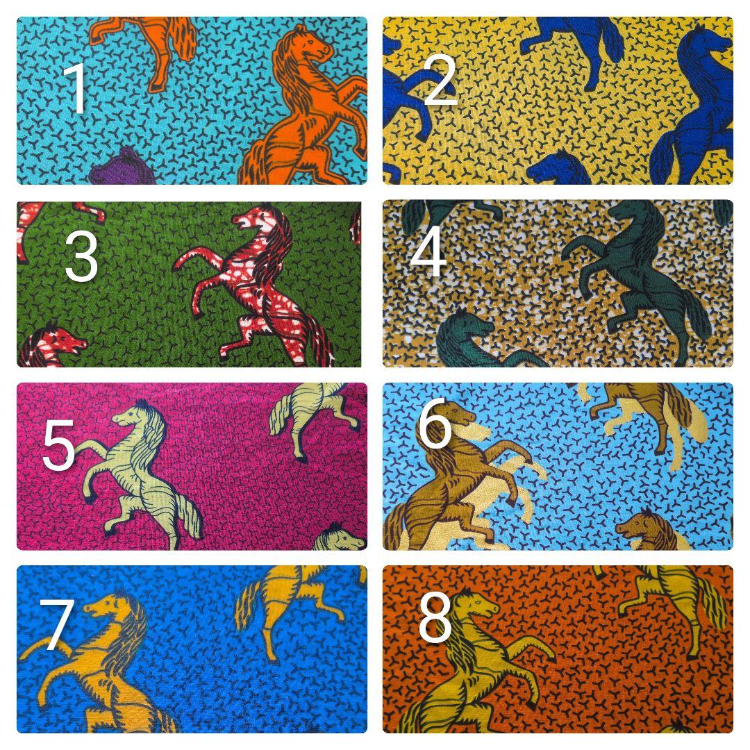 アフリカンがま口オーダーページ　アフリカ布馬柄