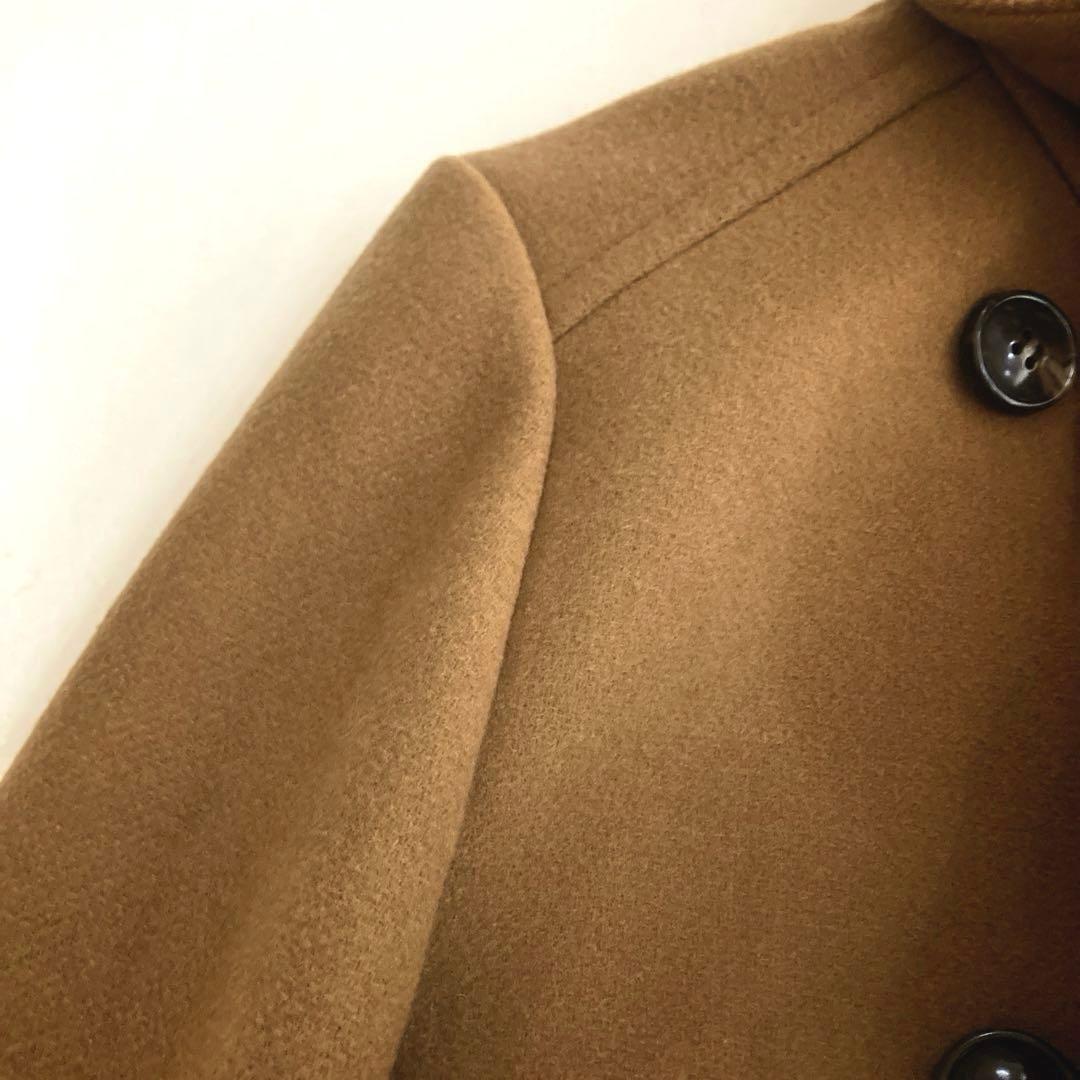フレームワーク ピーコート カシミヤ ウール ハーフコート ダブル キャメル