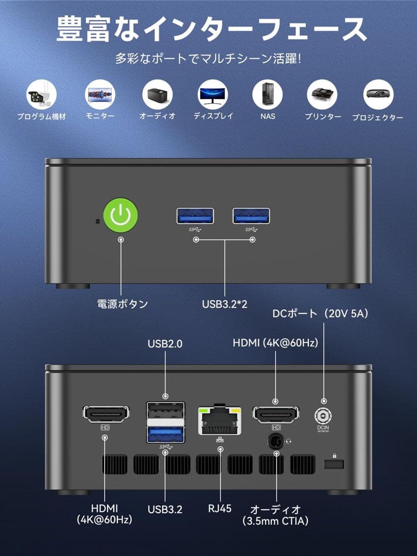G3S ミニPC 16GB+512GB SSD Windows11 Pro搭載