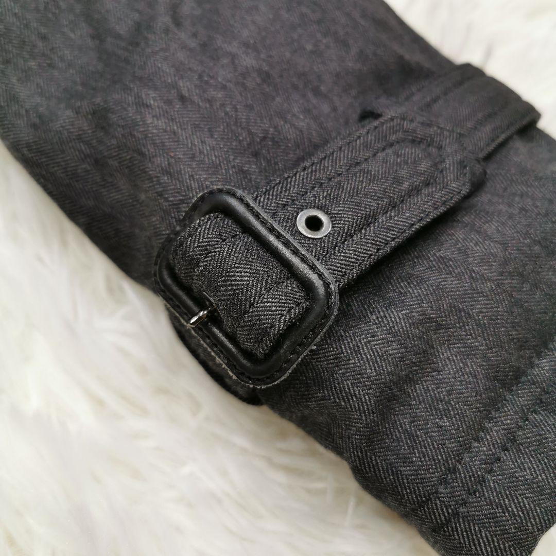 美品 バーバリーブラックレーベル ウール 着脱可ファー付 ダウンコート Mサイズ