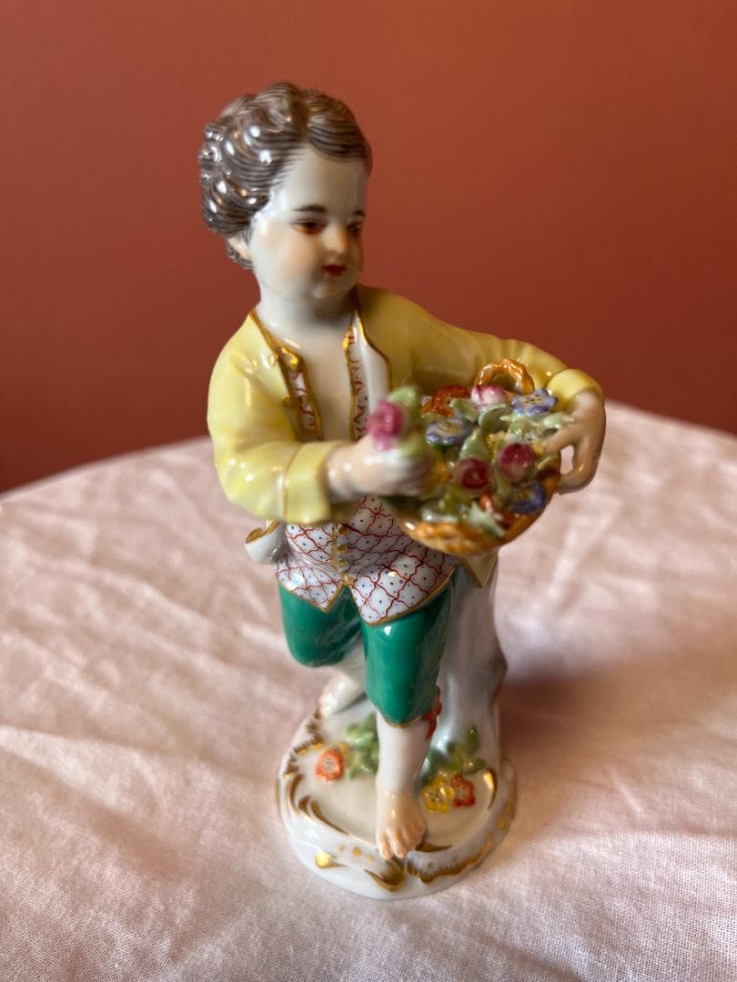 (再値下しました）マイセン ガーデナーシリーズ 陶器人形 高さ約14cm