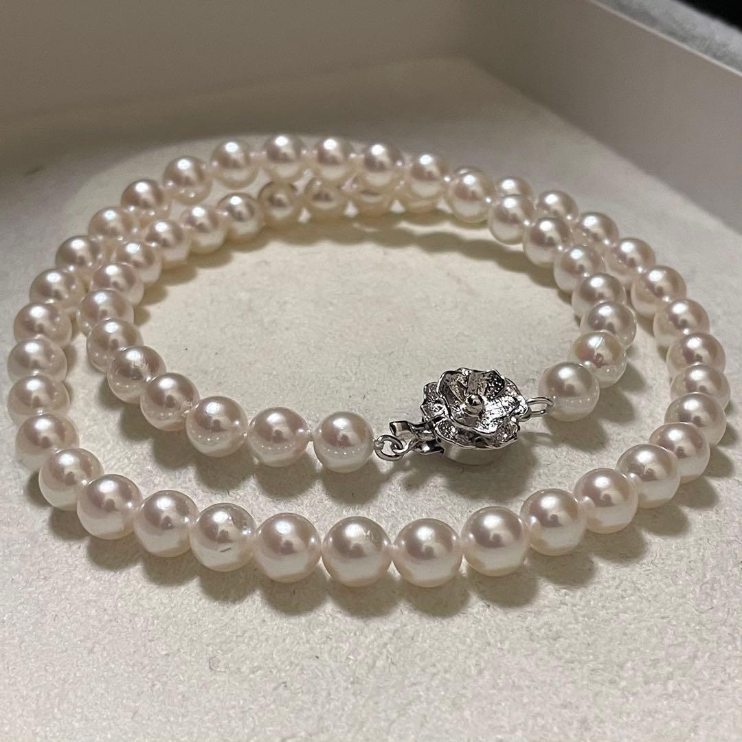 【テリ強✨美品】 あこや真珠 ネックレス 6.5-7.0 パール アコヤ 本真珠