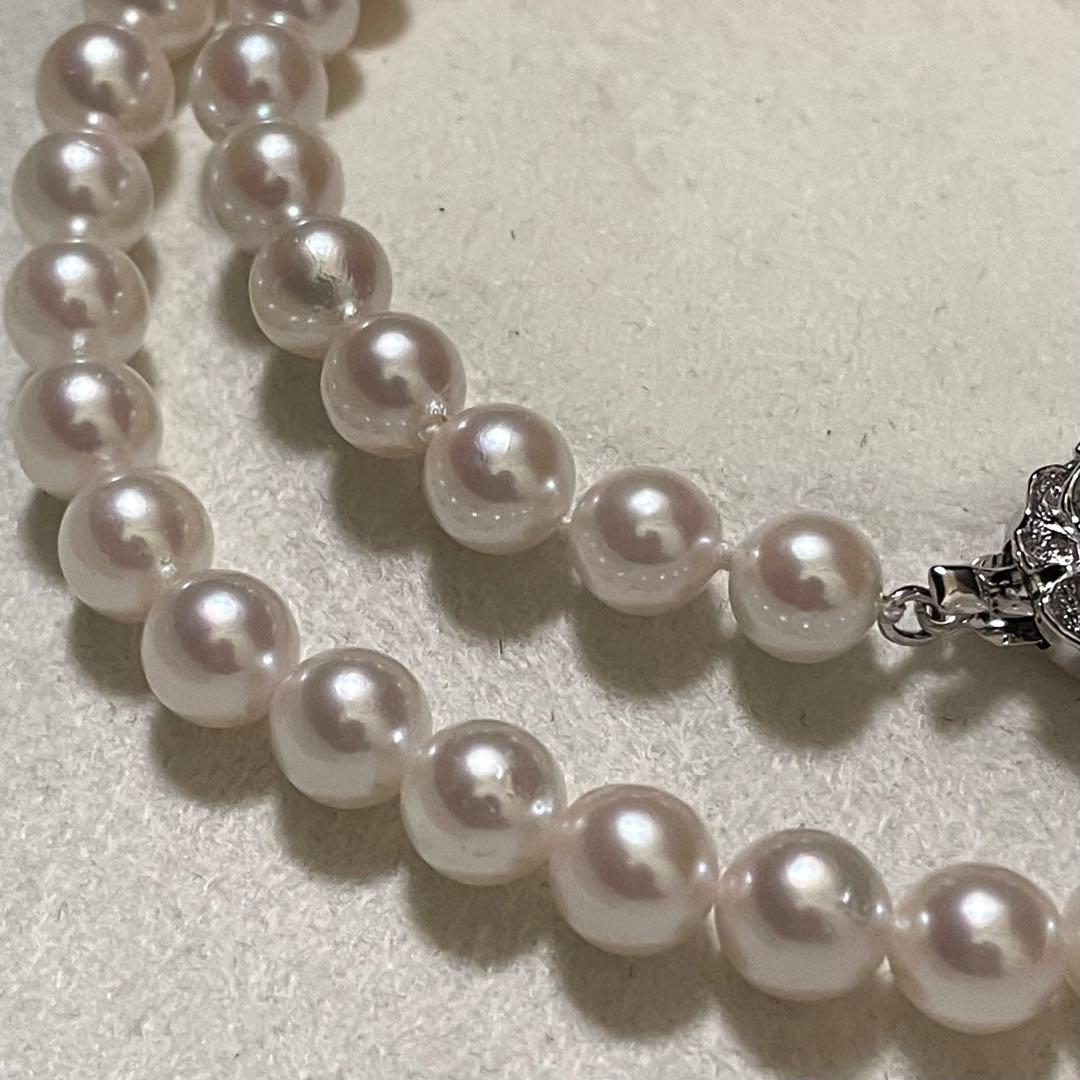 【テリ強✨美品】 あこや真珠 ネックレス 6.5-7.0 パール アコヤ 本真珠