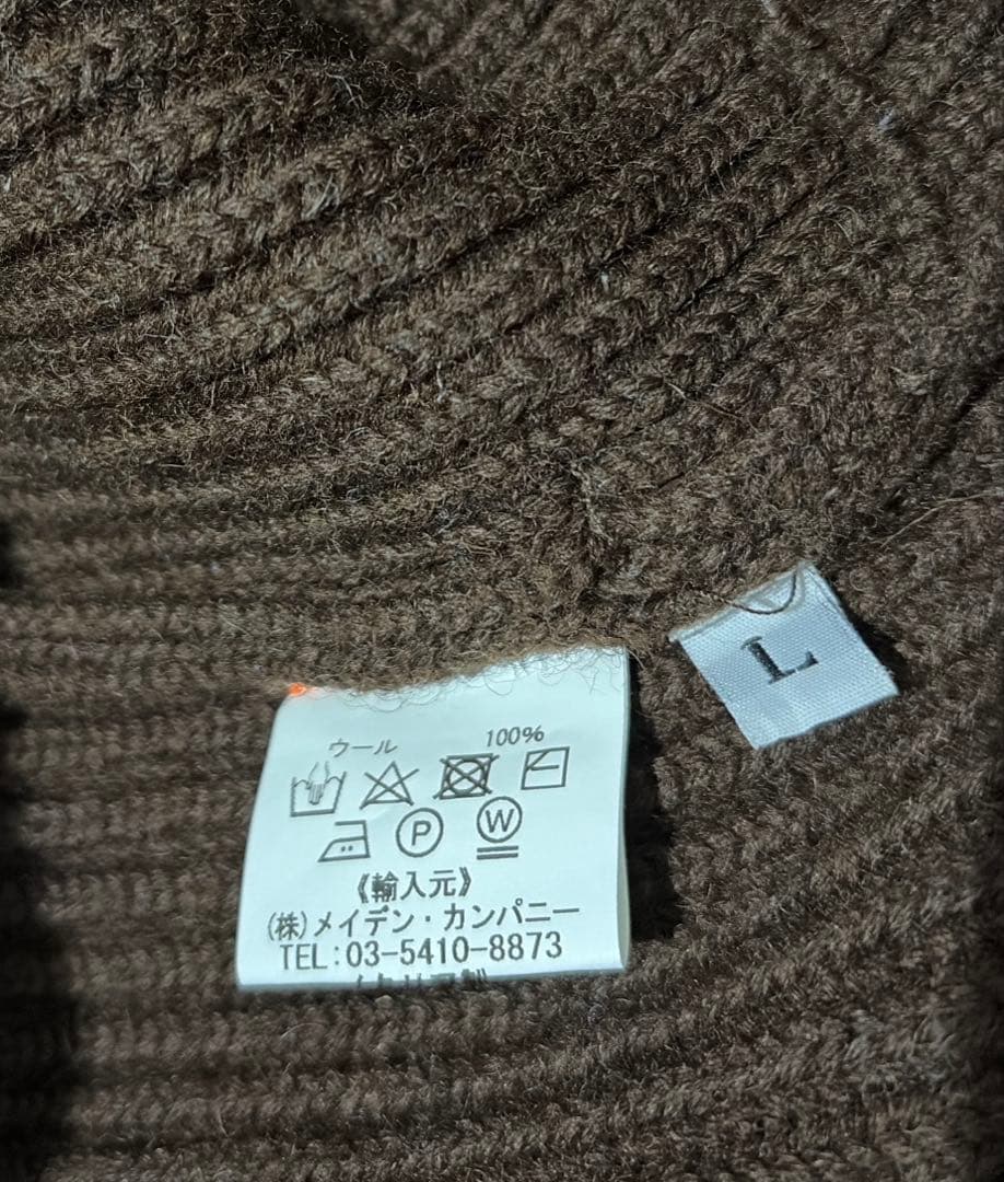 アンデルセンアンデルセン ドライバーズニット ブラウン ウール