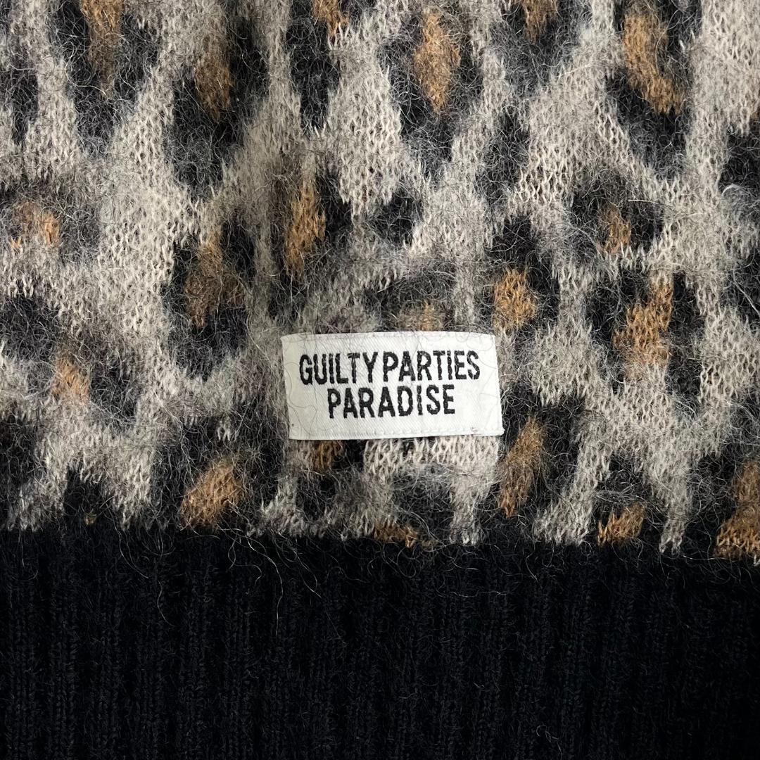 【美品・最高デザイン】ワコマリア☆レオパード柄モヘアニット/3003.