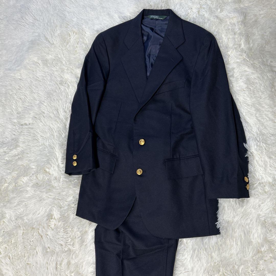 美品✨ラルフローレン　 金ボタン　紺ブレ　セットアップ　160