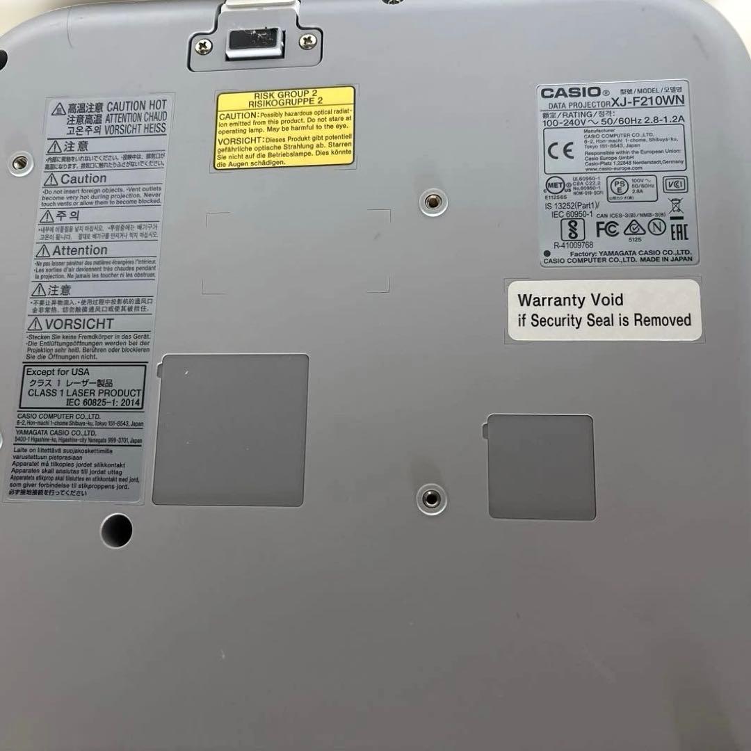 CASIO プロジェクターXJ-F210WN カシオ【ランプ時間619H】