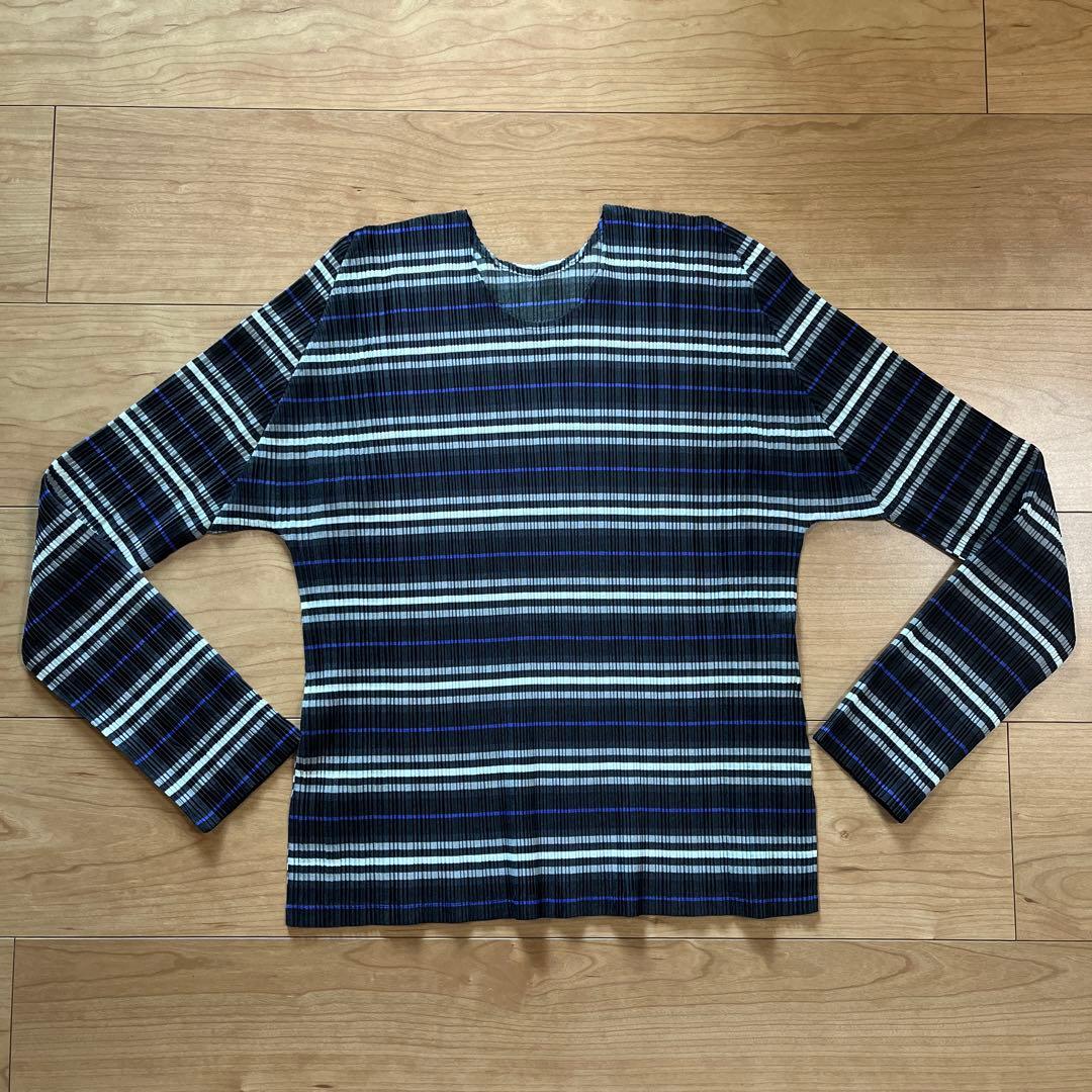 PLEATS PLEASE リブプリーツ長袖トップス　サイズ3