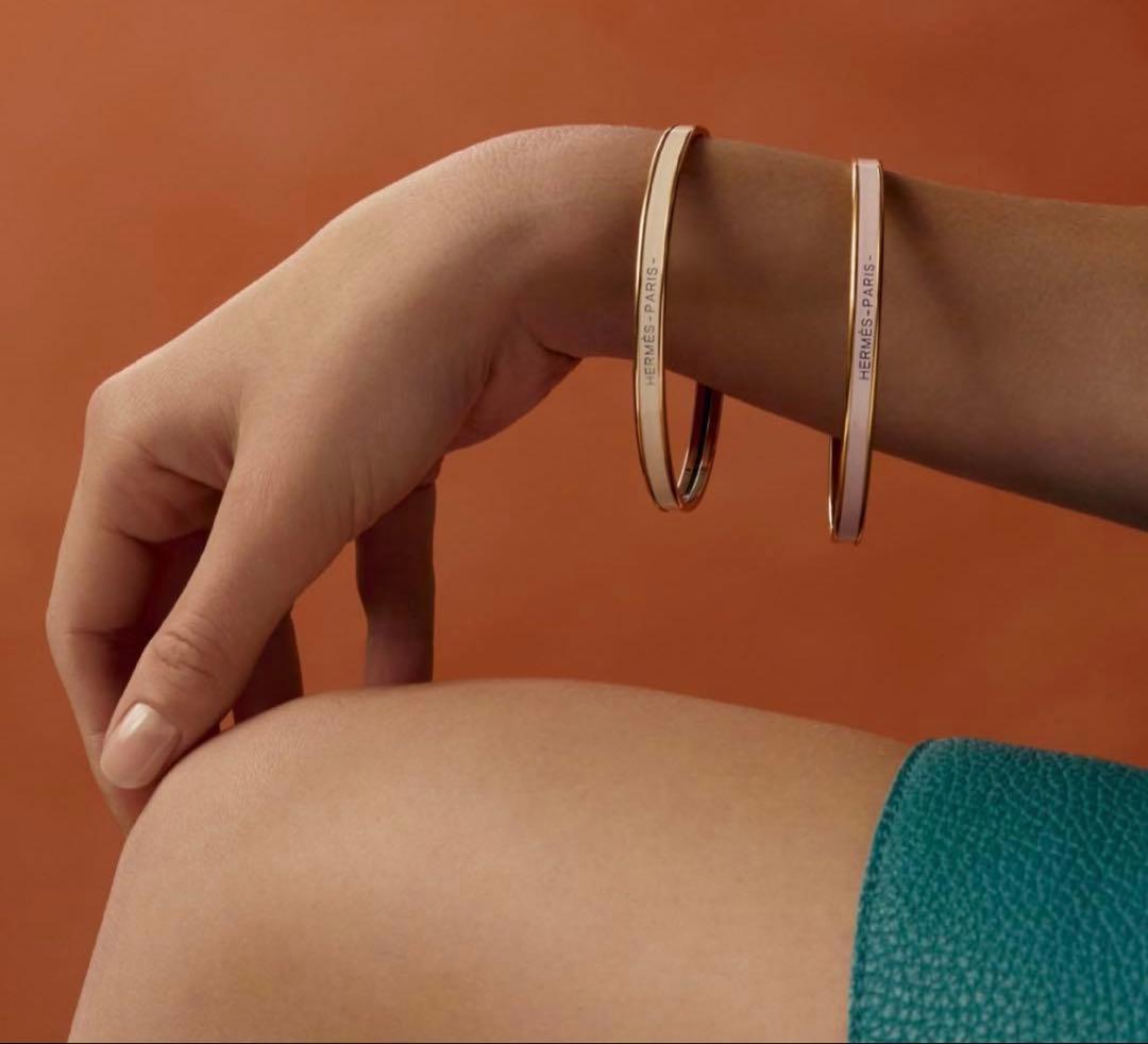 HERMES エルメス　ユニ　ブレスレット　バングル　クレーム　65