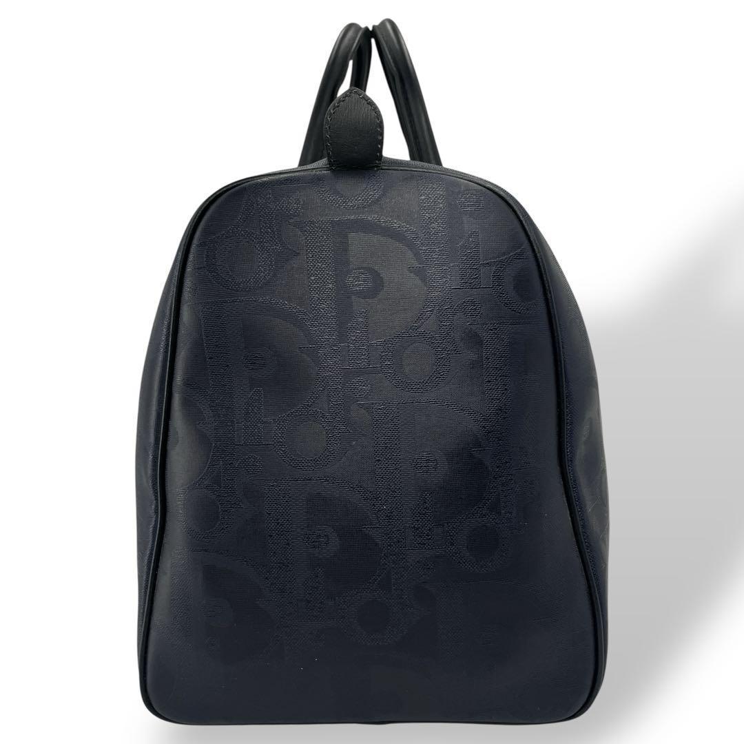 オールド　ディオール　ボストンバッグ　旅行カバン　トロッター　PVCレザー　紺