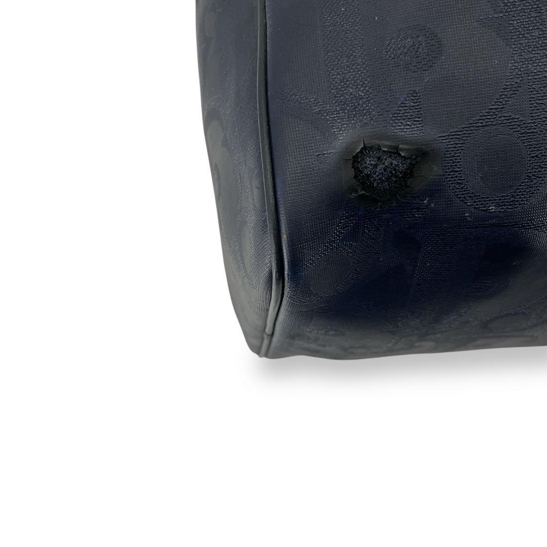 オールド　ディオール　ボストンバッグ　旅行カバン　トロッター　PVCレザー　紺