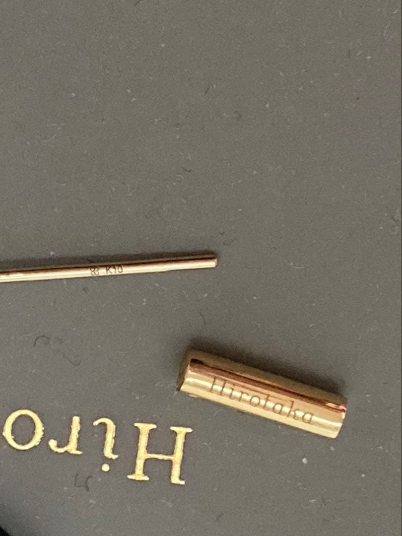 美品　hirotaka ヒロタカ　ショートスピア　ピアス / オニキス　k10