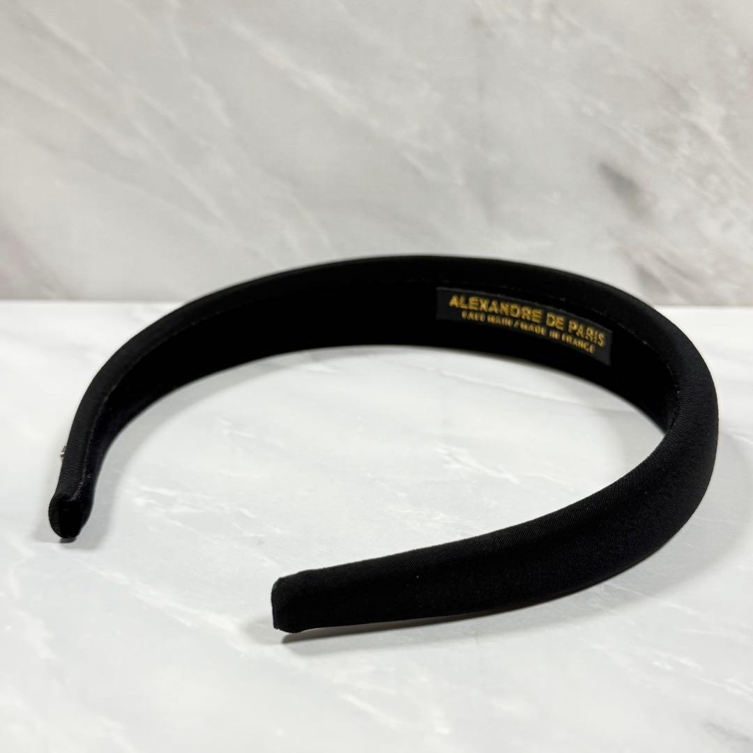 アレクサンドルドゥパリ カチューシャ サテン ブラック