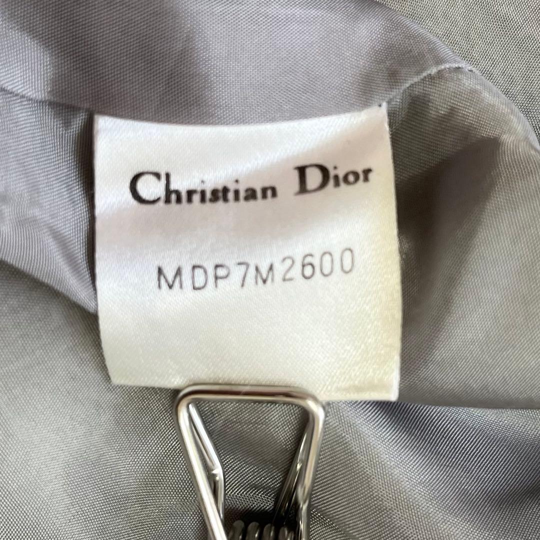 美品✨クリスチャンディオール ノーカラー ツイード ジャケット L ロゴボタン
