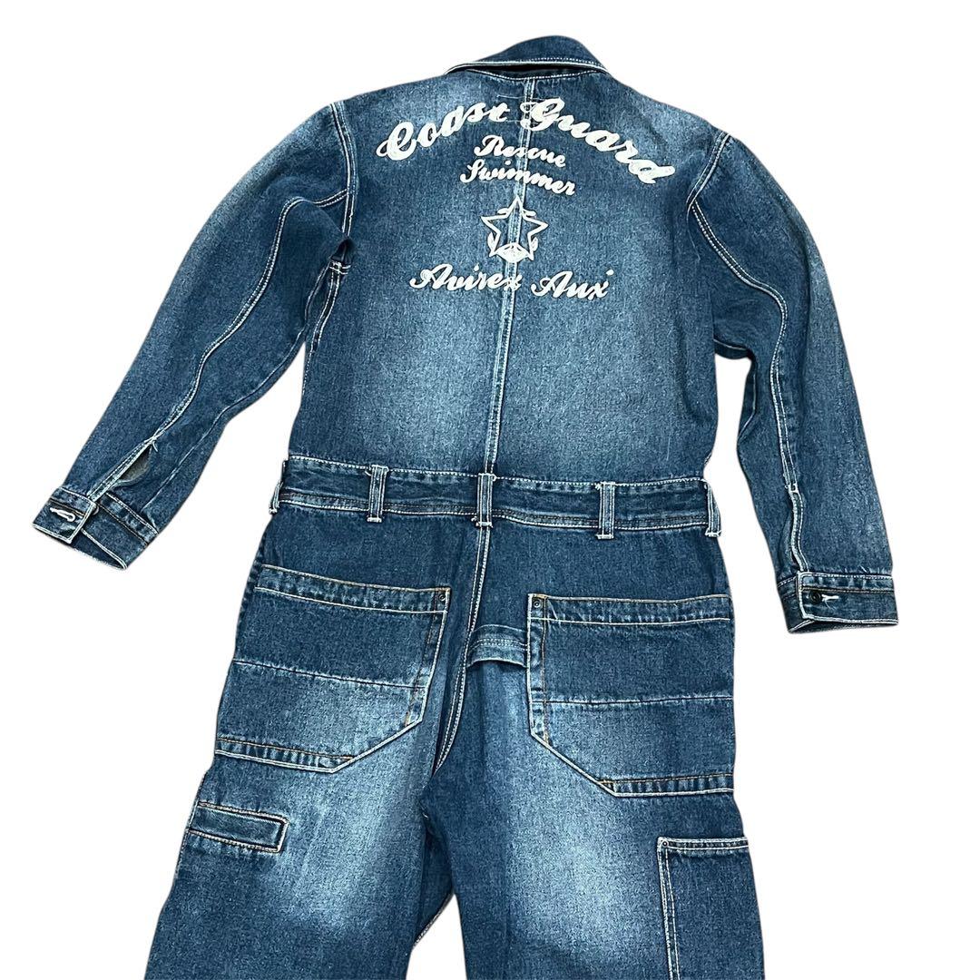 AVIREXアヴィレックス　デニムつなぎ　ツナギ　オールインワン　サイズM