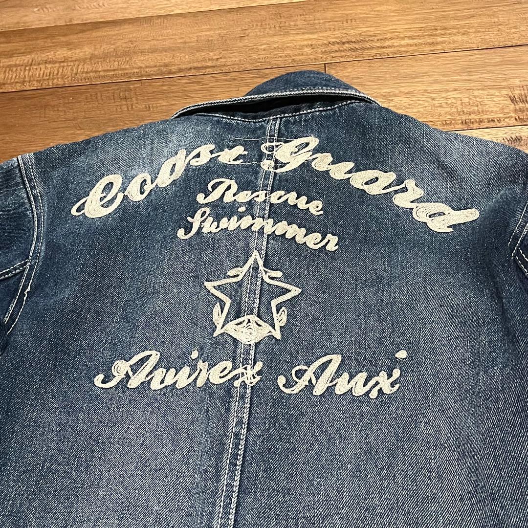 AVIREXアヴィレックス　デニムつなぎ　ツナギ　オールインワン　サイズM