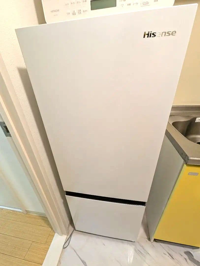 【美品】Hisense 冷蔵庫 162L ホワイト HR-D16F