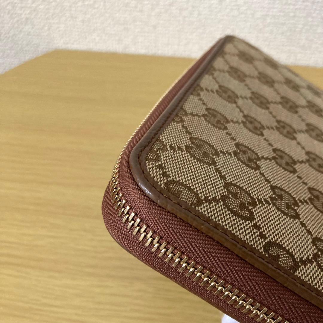 【未使用】GUCCI GGキャンパス　長財布 ベージュ/ブラウン