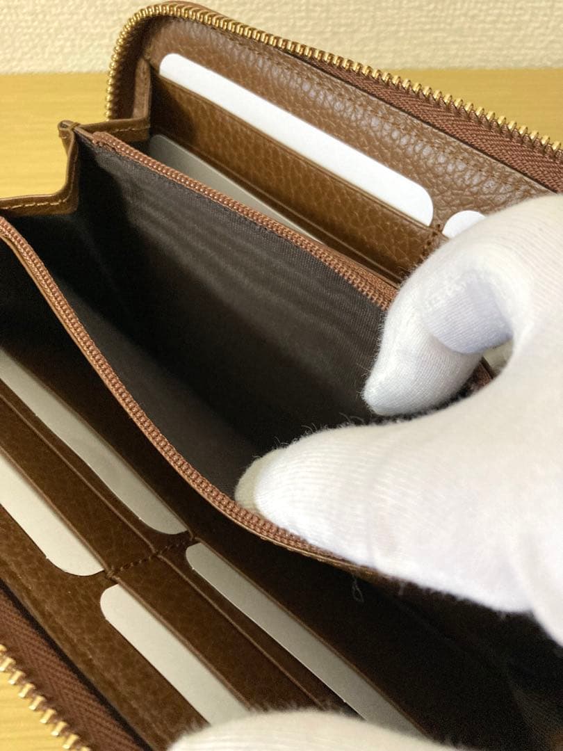 【未使用】GUCCI GGキャンパス　長財布 ベージュ/ブラウン