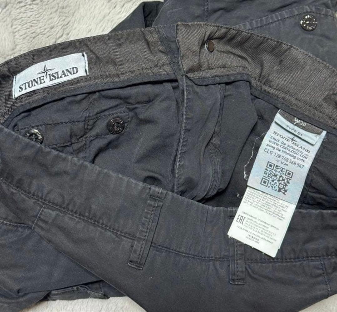 STONE  ブラックカーゴショートパンツ　30