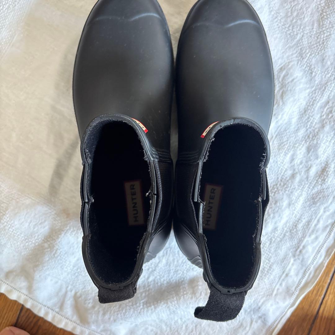 HUNTER ブラックショートレインブーツ UK5