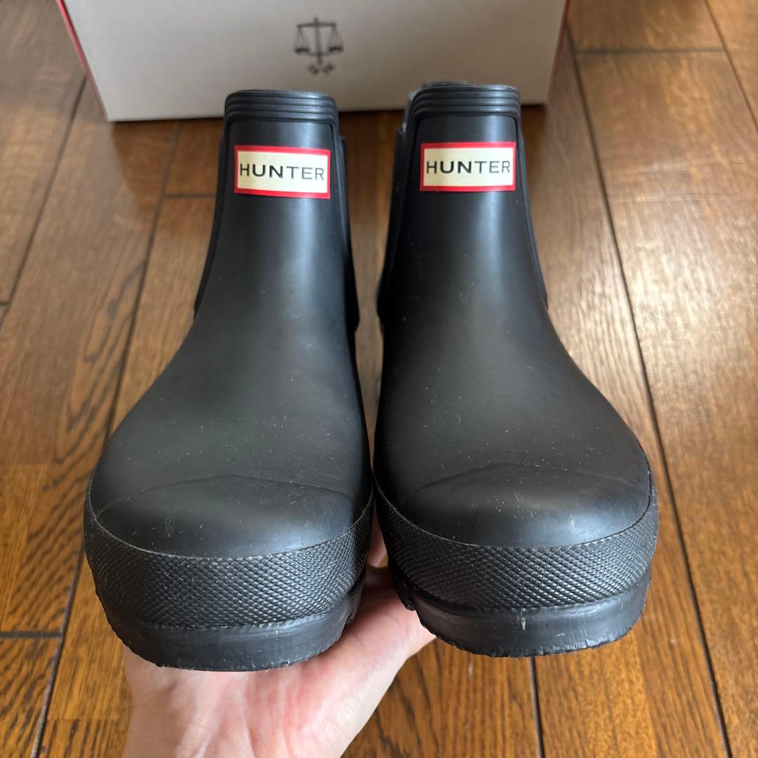 HUNTER ブラックショートレインブーツ UK5