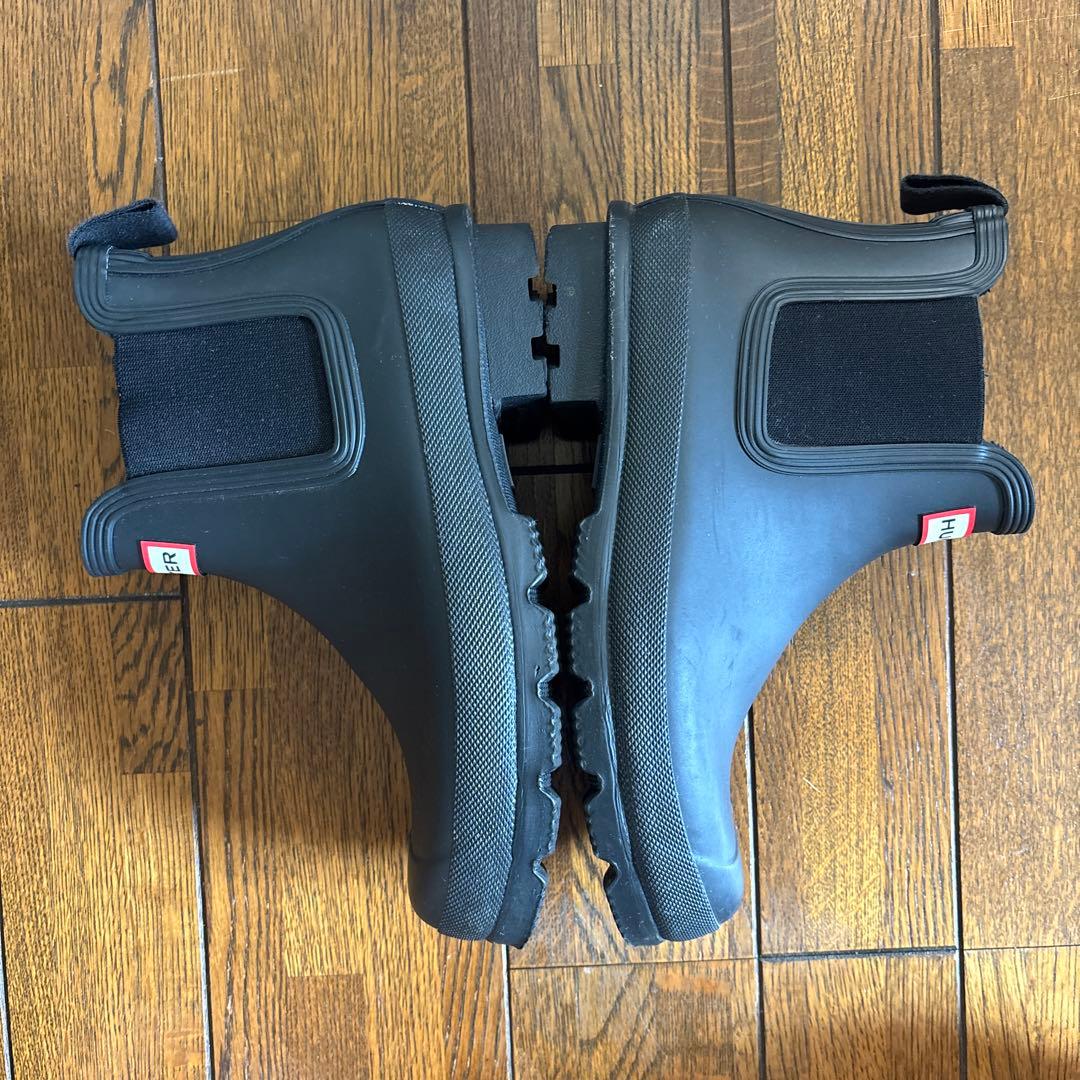 HUNTER ブラックショートレインブーツ UK5