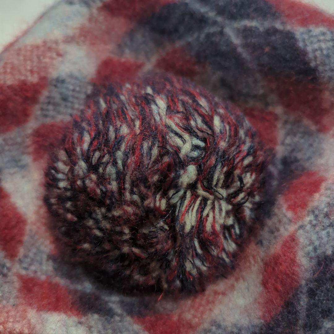 ヴィヴィアンウエストウッド ベレー帽 オーブ モヘア混 チェック