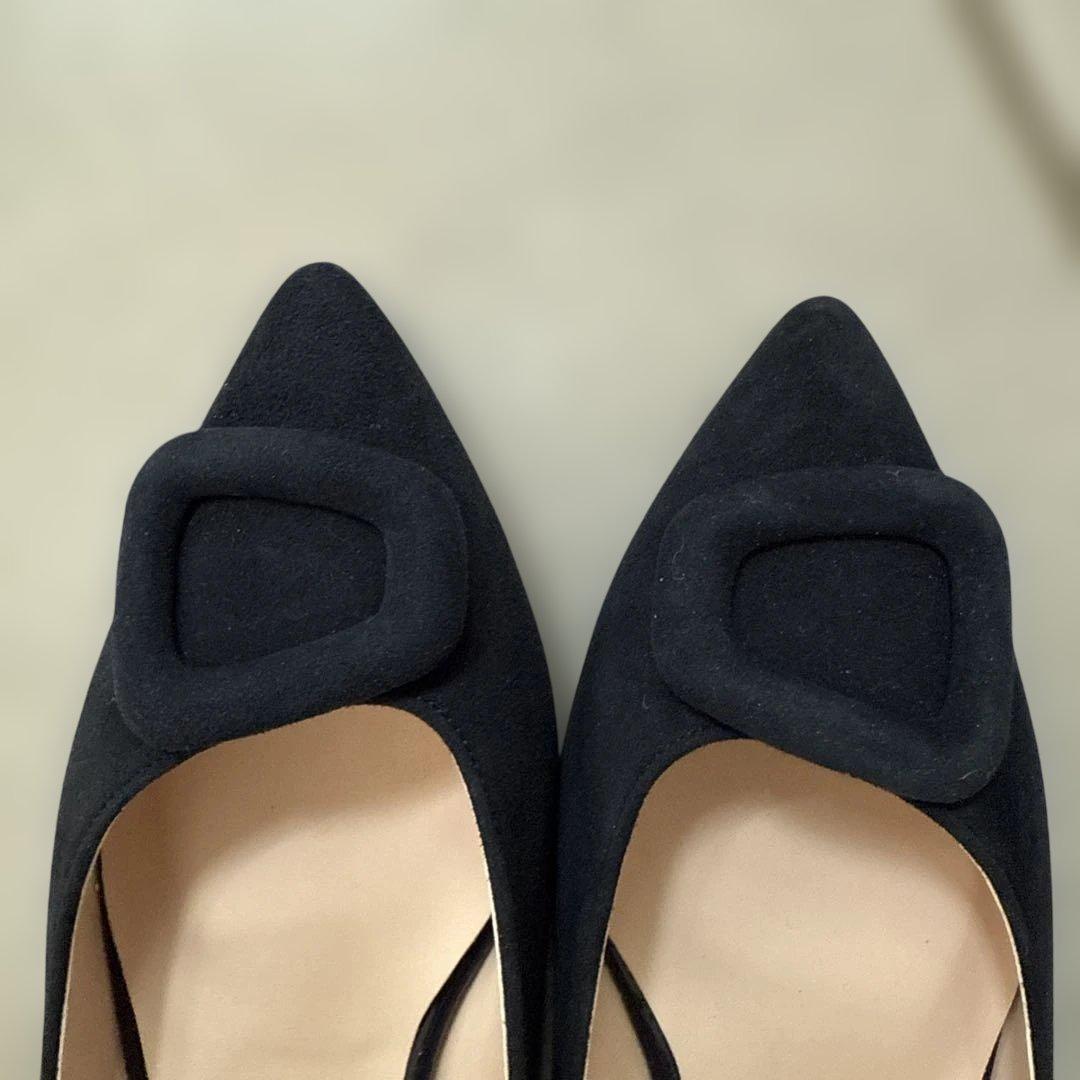 定価16,500円　新品Diana ネイビー ポインテッドトゥ フラットシューズ