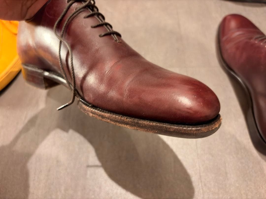 OTSUKA 25.0cm バーガンディ 内羽根プレーンホールカット