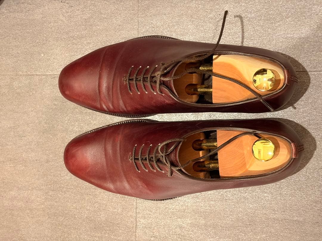 OTSUKA 25.0cm バーガンディ 内羽根プレーンホールカット