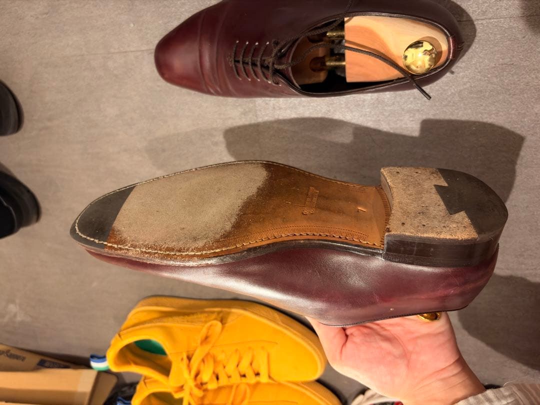 OTSUKA 25.0cm バーガンディ 内羽根プレーンホールカット