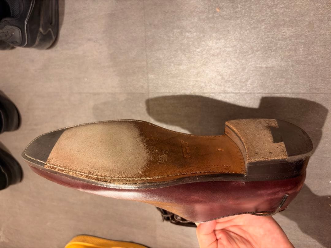 OTSUKA 25.0cm バーガンディ 内羽根プレーンホールカット